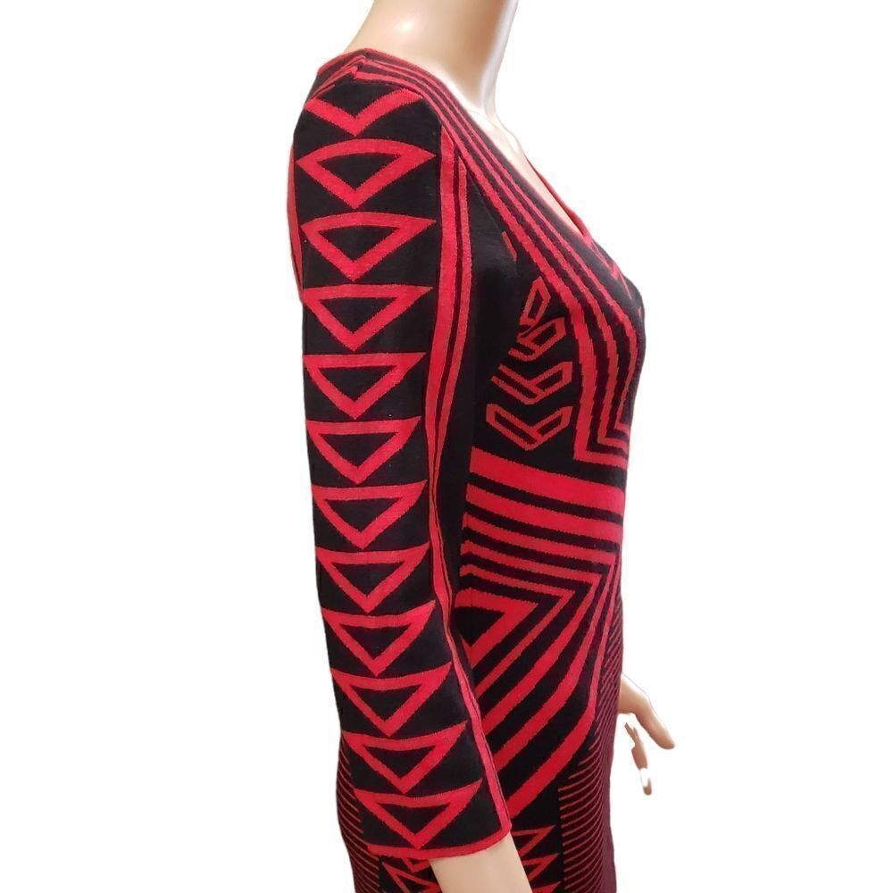 Derek Heart Red & Black Sweater Dress LARGE - Picture 6 of 16